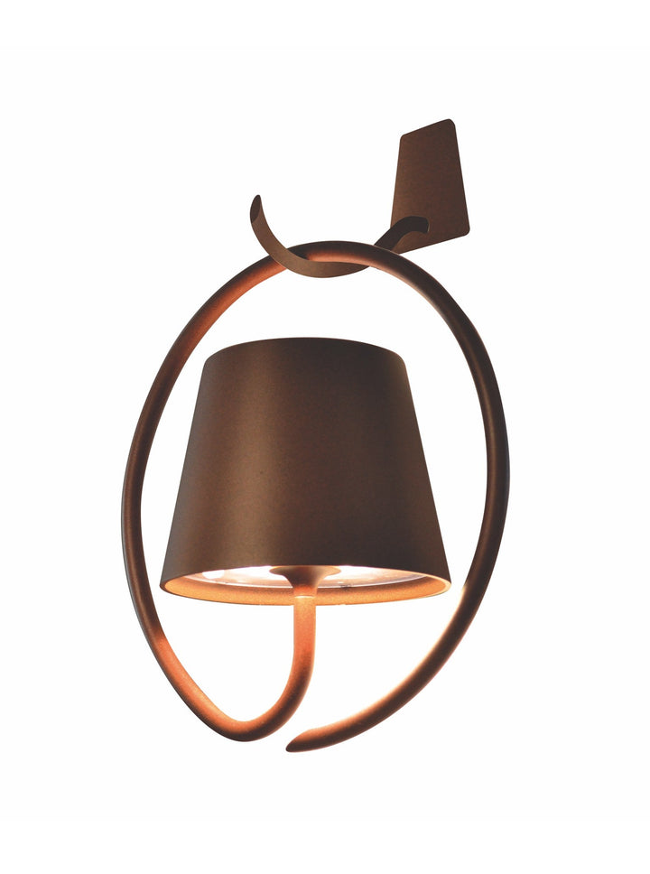 Zafferano America Poldina Wall Lamp w/ Bracket Cordless Lamps Zafferano America Rust  