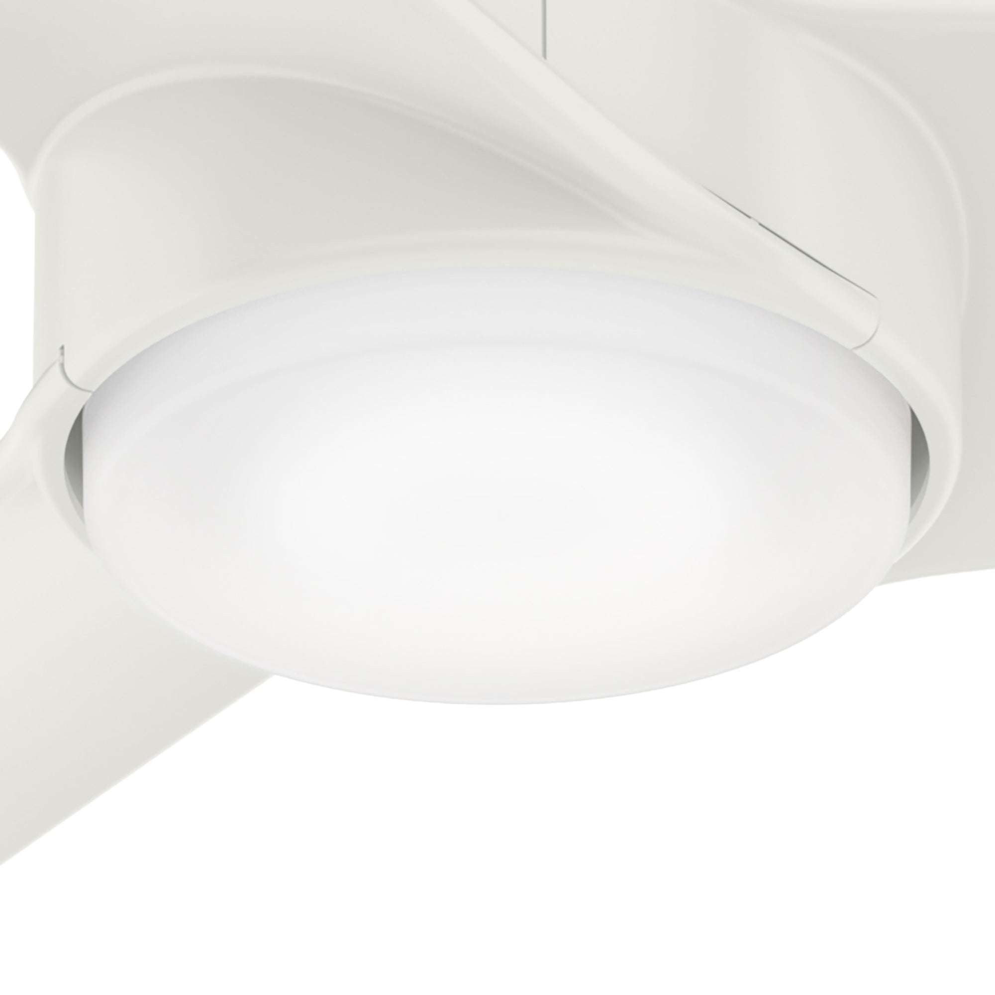 Hunter 54 inch Havoc Indoor / Outdoor Ceiling Fan with LED Light Kit and Wall Control Ceiling Fan Hunter Fresh White Fresh White / Fresh White Cased White