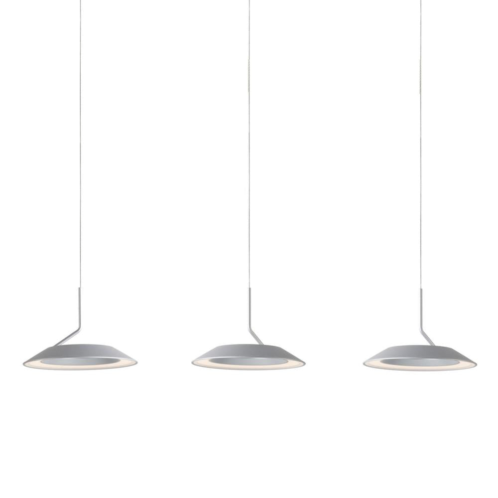 Koncept Inc Royyo Pendant (linear with 3 pendants), Silver, Silver Canopy RYP-L3-SW-SIL Pendant Koncept Inc Silver  