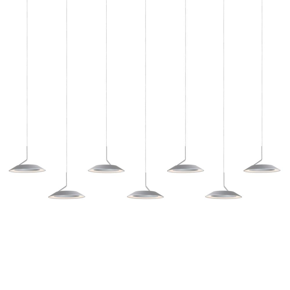 Koncept Inc Royyo Pendant (linear with 7 pendants), Silver, Silver Canopy RYP-L7-SW-SIL Pendant Koncept Inc Silver  