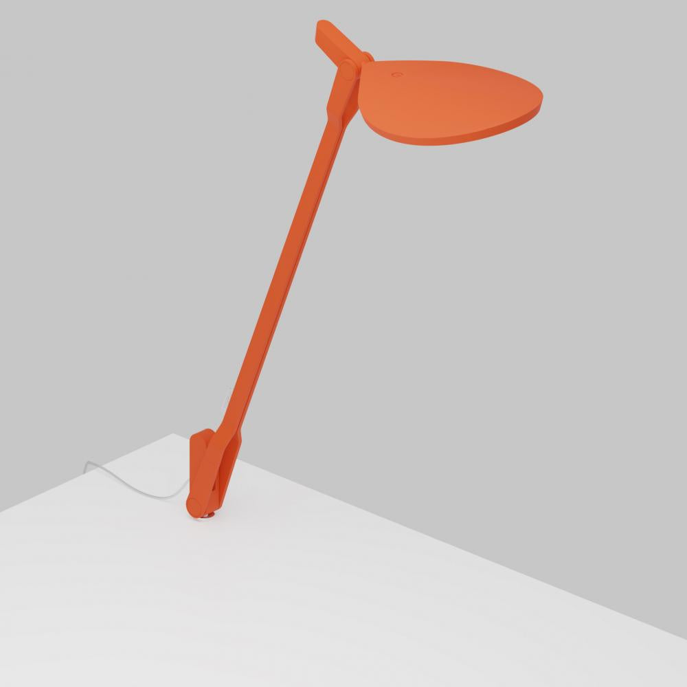 Koncept Inc Splitty Desk Lamp with through-table mount, Matte Orange SPY-W-MOR-USB-THR